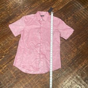 Pinkish red button up -Zachary Prell